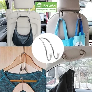 Móc treo đồ trên ô tô, gài trước sau ghế, chất liệu thép không han rỉ, cứng, chịu lực tốt - Phụ kiện oto Tâm Luân