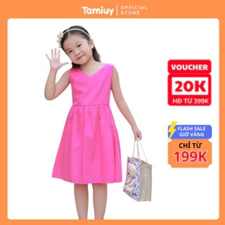 Đầm Cho Bé Gái Tamiuy Thiết Kế Xẻ Tim Sau Cho Bé Từ 1-10 Tuổi