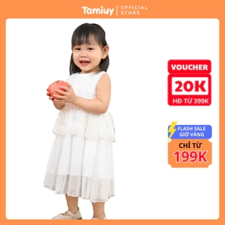 Đầm Dạ Hội Tamiuy Ren Đăng Chân 2 Tầng, Đính Hoa Cao Cấp (1-10T)
