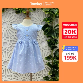 Đầm Xoè Bé Gái Tamiuy Thêu Trụ Tay Cánh Tiên Size 10-40 kg