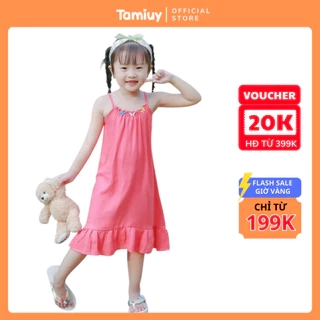 Đầm Yếm 2 Dây Bé Gái Tamiuy Chất Cotton Mềm Mịn Cho Bé từ 10-38 kg