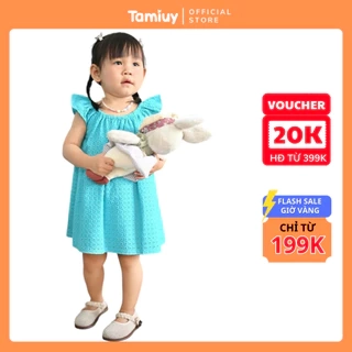 Đầm Yếm Cổ Thun Tamiuy Họa Tiết Hoa Hướng Cho Bé Gái Từ 1-10 Tuổi
