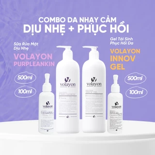 Combo Sữa Rửa Mặt Dịu Nhẹ Volayon Purpleankin + Gel Tái Sinh Phục Hồi Da Volayon Innov Gel