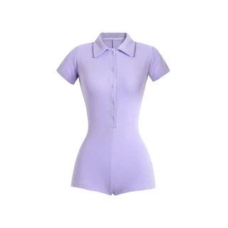 Bestie Buttons Front Playsuit - Jumpsuit thun tay ngắn nút gài trước ngực