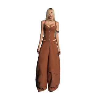 Puzzle Cupped & Wide Long Leg Jumpsuit