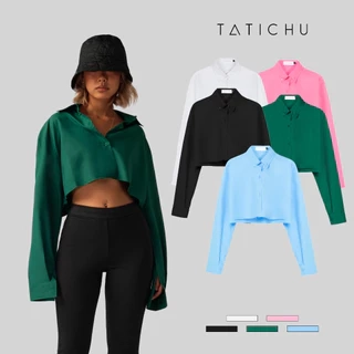 TATICHU - Áo sơ mi kate croptop form rộng - Cropped Inspiration Shirt