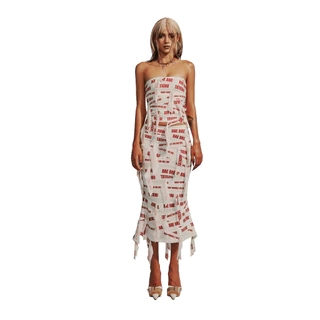 TATICHU - BAE Printed Strapless Top - Áo Hở Vai In Họa Tiết BAE
