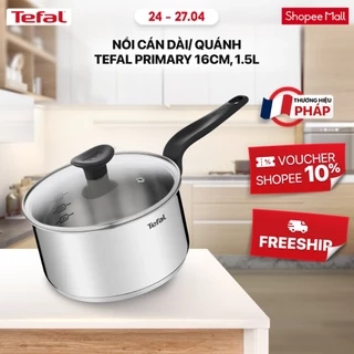 Nồi cán dài/quánh inox đáy từ Tefal Primary 16cm, 1.5L