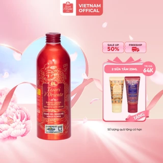 Hộp quà tặng Sữa tắm Tesori d' Oriente 500ml kèm túi thiệp phiên bản 2025 vỏ thiếc
