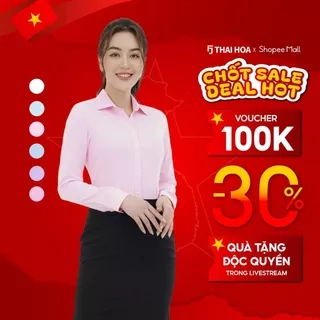 Áo sơ mi nữ công sở thiết kế dài tay vải sợi tre cao cấp nhiều màu Thái Hòa ASW0101-R06