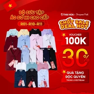 Áo Sơ Mi Nữ Thái Hòa Đa Chất Liệu R01 Cotton, R10 Sợi tre, R09 Lụa, Họa Tiết Trơn Kiểu Ngắn Dài