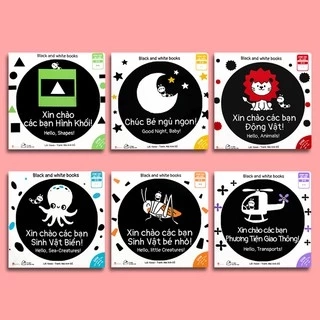Sách - Ehon Kích Thích Thị Giác - Song Ngữ - Black and White books (6 quyển lẻ tùy chọn)