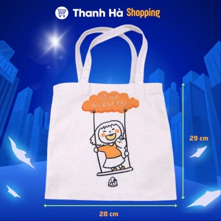 Túi Tote Tủ sách Gia Đình Nhỏ 29x28 cm - đơn giản, tiện lợi và phong cách