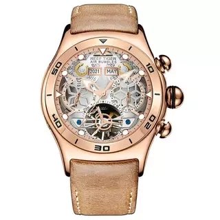 Đồng hồ nam Reef Tiger Air Bubbles RGA703-5, kính sapphire,chống xước,chống nước 100m,Bh 24 tháng,máy cơ (automatic)