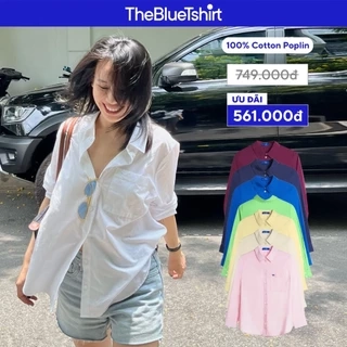 TheBlueTshirt - Áo sơ mi dài tay phom rộng nhiều màu cho nữ - The New Pocket Oversize Shirt - Women