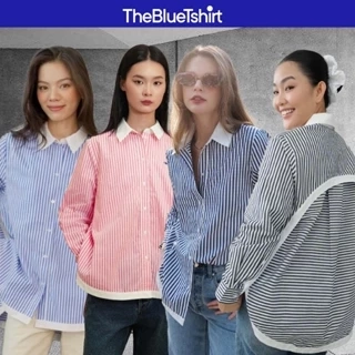 TheBlueTshirt - Áo Sơ Mi Phom Rộng Kiểu Nữ - Modern Arc Oversized Shirt - Women