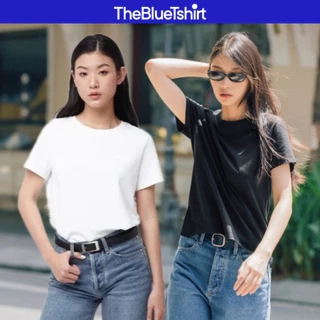 TheBlueTshirt - Áo thun trơn tay ngắn phom suông nữ - New Hero Tee - 100% Natural Cotton - Women