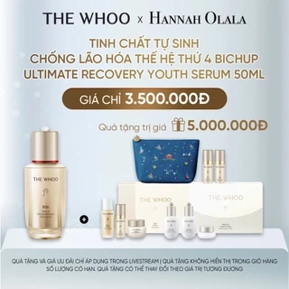 Hannah Olala x Whoo x Tinh chất tự sinh chống lão hóa thế hệ thứ 4 THE WHOO Bichup Ultimate Recovery Youth Serum 50ml