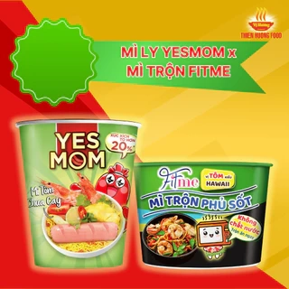 Combo Thùng 24 ly YesMom + Thùng 12 tô trộn Fitme