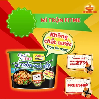 KHÔNG CHẮT NƯỚC - Mì Trộn Phủ Sốt Fitme Vị Tôm Kiểu Hawaii Thùng 12 tô 110gr/ Tô
