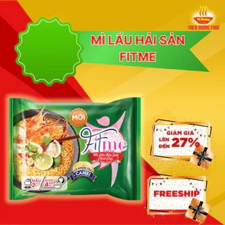 TẶNG KÈM 6 HỘP NHỰA SIÊU ĐẸP - Thùng 36 Gói Mì Lẩu Hải Sản Chua Cay Fitme Có Bổ Sung Canxi 80g/gói