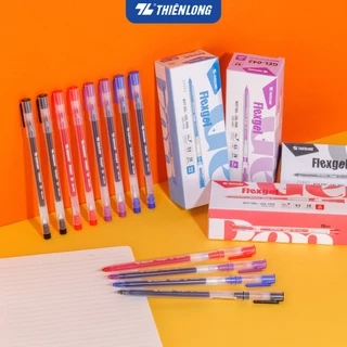 Bút gel, bút bi nước Thiên Long Flexgel GEL-042 mực khô nhanh, nét viết êm, ngòi 0.5mm phù hợp cho học sinh, sinh viên