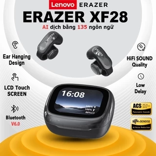 Lenovo ERAZER XF28 AI Dịch Tai Nghe Bluetooth V6.0 Màn Hình Cảm Ứng LCD Thiết Kế Kẹp Tai Nghe Không Dây tai nghe kẹp tai