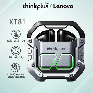 Thinkplus x Lenovo XT81 Tai nghe chơi game nhét tai không dây Bluetooth 5.3 độ trễ thấp với âm thanh nổi HD có micro