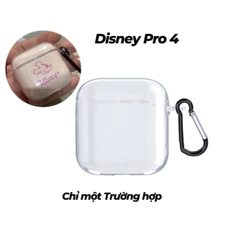 Vỏ sạc tai nghe Disney trong suốt màu sắc Thích hợp cho Pro4