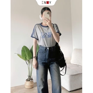 Áo Thun Nữ Cotton Form Vừa Chạy Viền Trẻ Trung ENVY AT269