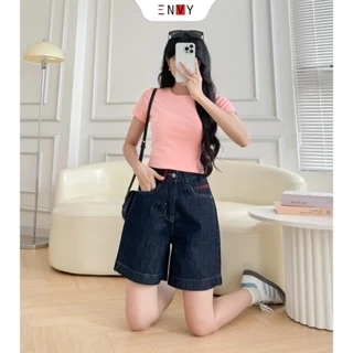 Quần Jean Short Nữ Form Ngố Năng Động, Trẻ Trung Dễ Phối Đồ ENVY JS57