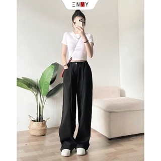 Quần Jean Suông Nữ Rộng Dáng Dài Lưng Thun Sau ENVY J160