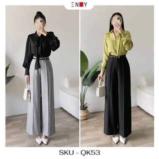 Quần Tây Ống Rộng BASIC Lưng Cao ENVY QK53