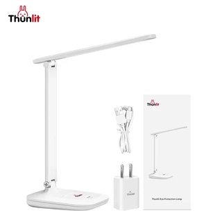Đèn bảo vệ mắt Thunlit 7W 3 nhiệt độ màu chỉnh được sạc USB 3200mAh Đèn bàn LED có thể gập lại để học tập cho sinh viên