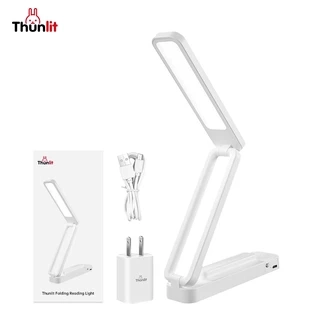 Đèn đọc sách gấp Thunlit 2000mAh có thể sạc lại, đèn đọc sách cầm tay có thể gập lại, đèn đọc sách có thể điều chỉnh độ sáng với 3 nhiệt độ màu