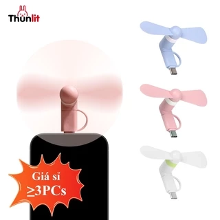 Quạt điện thoại di động Thunlit 2 trong 1 Type-C Mini Quạt USB di động nhỏ gọn cho Android và iPhone