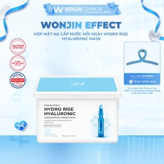 Hộp 30 Mặt Nạ Giúp Cấp Nước Mỗi Ngày WonJin Effect Hydro Rise Hyaluronic Mask 350g [B1]