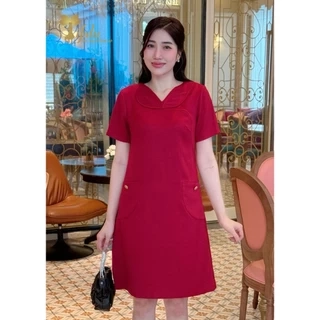 Đầm dự tiệc trung niên TIFALU chất gấm hoa sang trọng - ZOL336PLE