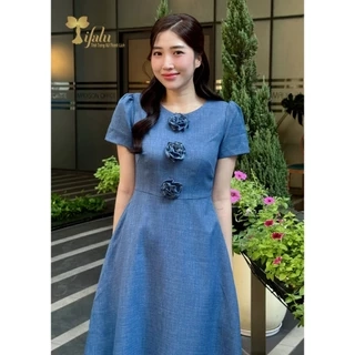 TIFALU - Đầm dáng xoè công sở, dạo phố - ZOL418BLU
