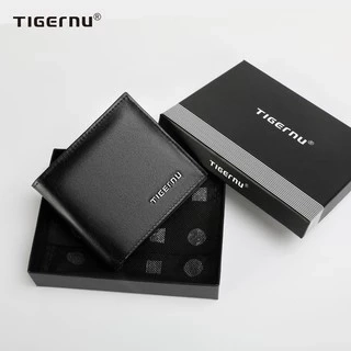Tigernu 8006 Ví Ngắn Gập Đôi Chống RFID Kèm Hộp Đựng Cao Cấp