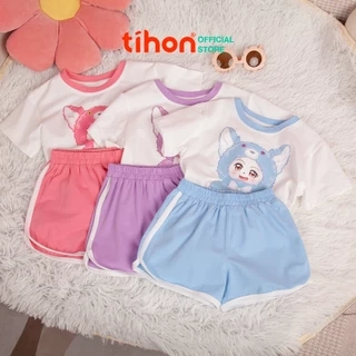 Đồ bộ cho bé gái TIHON cao cấp chất liệu cotton thoáng mát, mềm mại cho bé SET0750685
