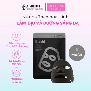 Mặt Nạ than hoạt tính làm mát và sáng da Timeless Truth Mask - Black Cooling (30ml/miếng)