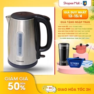 Ấm siêu tốc Toshiba KT-17SH1NV - 1.7 Lít - Thép không gỉ SUS 304 - Hàng chính hãng - Bảo hành 1 năm