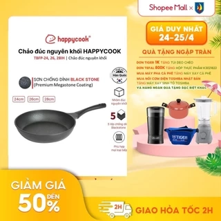Chảo đúc đáy từ Happycook All Black TBFP-24cm/ 26cm/ 28cm