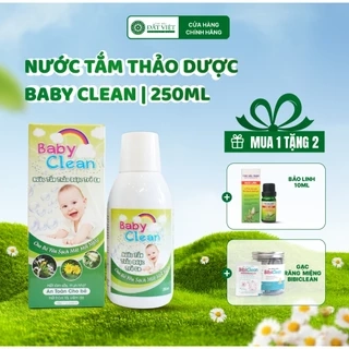 Nước tắm thảo dược cho bé Baby Clean 250ml giảm rôm sảy, hăm tã, làm sạch và mát cơ thể cho bé