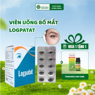 Viên uống bổ mắt Logpatat hộp 60 viên chính hãng, Hỗ trợ tăng cường thị lực, chống mỏi mắt, quáng gà