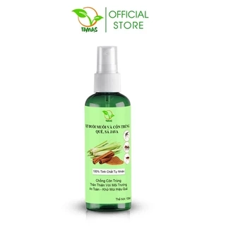 Chai xịt tinh dầu đuổi muỗi và côn trùng 100ml hương sả quế, hiệu quả, an toàn, tiết kiệm.