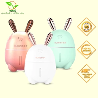 Máy phun sương tạo độ ẩm & khuếch tán tinh dầu hình thỏ, giúp căn phòng luôn thơm mát, có thể dùng làm đèn trang trí.