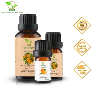 Tinh dầu Cam Ngọt nguyên chất TAMAS, tinh dầu thơm phòng, khử mùi, thanh lọc không khí, giảm căng thẳng mệt mỏi