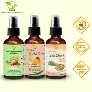 Xịt phòng tinh dầu thiên nhiên 50ml nhiều mùi, hương thơm từ tinh dầu thiên nhiên giúp khử mùi, đuổi muỗi và côn trùng.